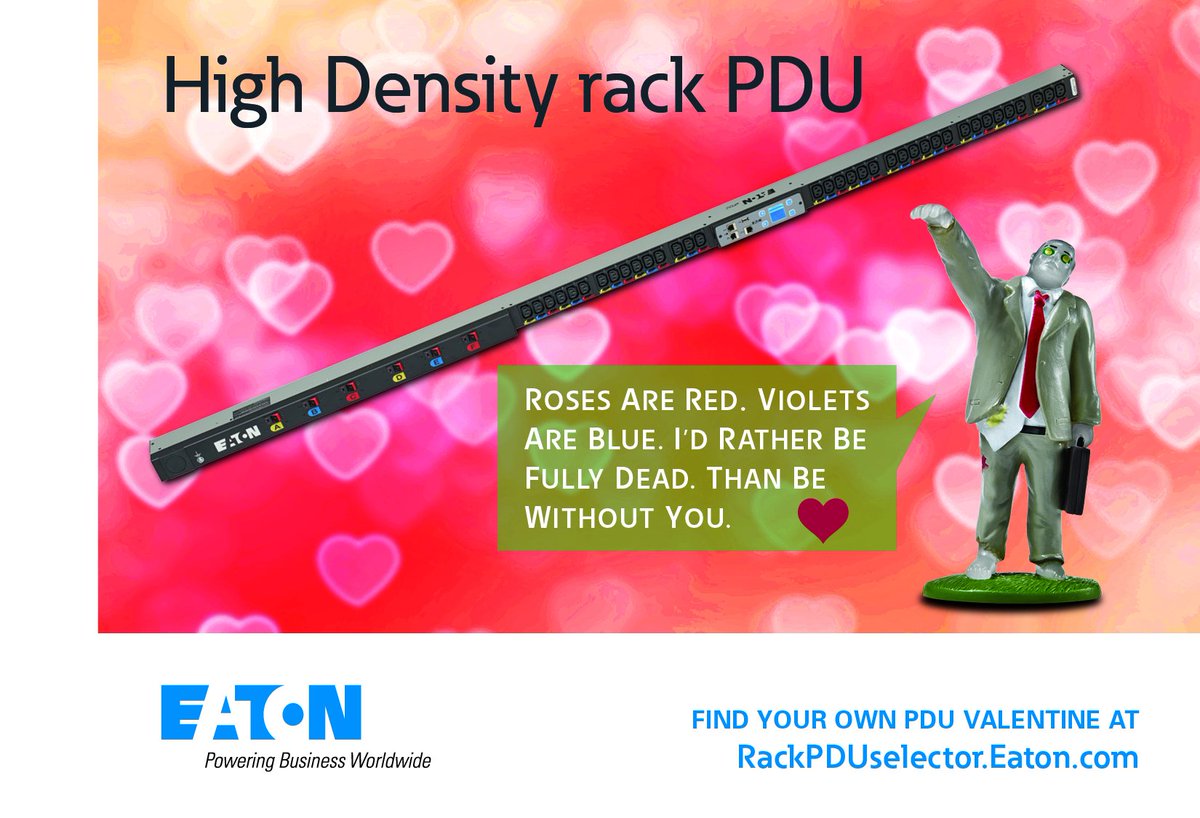 SwitchOnEaton's tweet image. You’ll fall for Eaton’s new high density #rackPDU, which features alternating phase outlets and configurable input cord lengths, 11 color options to identify A/B feeds, and outlet-level control. Find your #powerdistributionunit match for you at rackPDUselector.Eaton.com