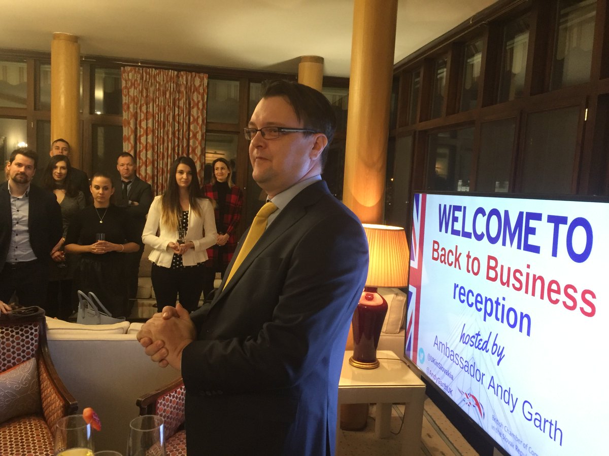 dbrighton's tweet photo. Great to see so many of our members and friends of @BritChamSK at our fantastic Back to Business Reception at the #British Ambassador's residence in #Bratislava. https://t.co/kJ3i8PriT2