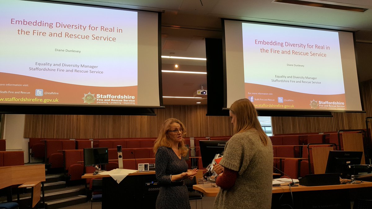 p_d_ball's tweet photo. Excellent insights to value of #RepresentativeWorkforce from Diane Dunlevey, Equality &amp; Diversity Manager @StaffFire in @UniOfYork Management School Masterclass @TYMS_Employ. Fantastic debate for our students &amp; staff on #PositiveAction #PoliticalCorrectness #WorkforcePurpose. https://t.co/7cRIwS2QsX