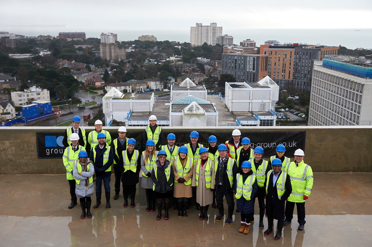 RidgeLLP's tweet photo. This week Ridge were proud to attend the topping out ceremony for Skyline Bournemouth Student Accommodation. The development is set to change the face of student living in Bournemouth and Ridge are excited to be part of this ground-breaking project. 
https://t.co/DyD408Q0vQ https://t.co/qClv4nHUok