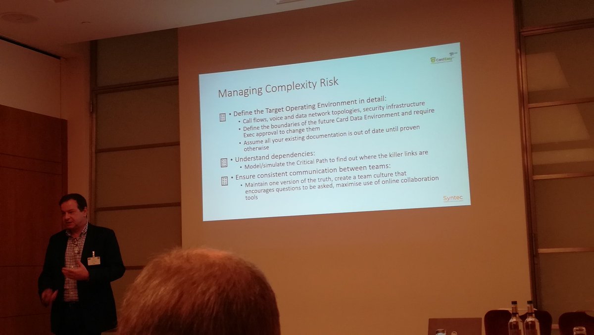 ChannelDoctors's tweet photo. "Assume all client #documentation is out of date until proven otherwise"!
One of Bob Spence @synteccontact's lessons on executing PCI projects in #contactcenters
#pci19 https://t.co/rmmuGHV9I8