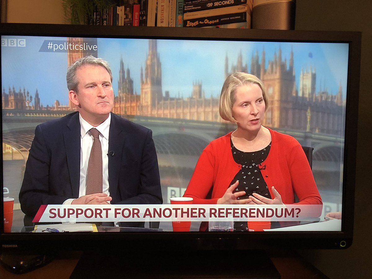 mikegalsworthy's tweet photo. Emma Reynolds MP saying just now on #PoliticsLive that she’d back a #PeoplesVote if/when all other solutions are exhausted. https://t.co/6ed4HDuYi4