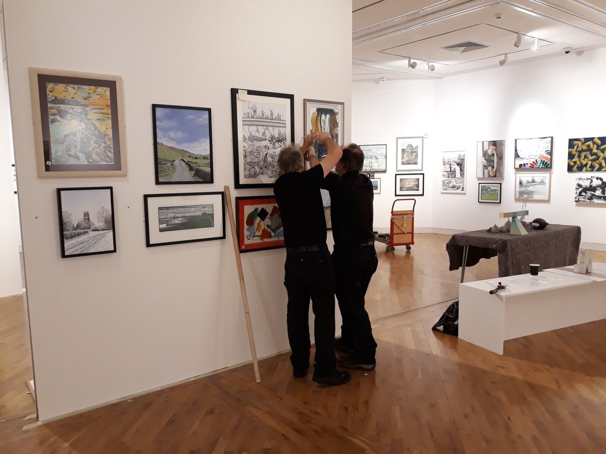 Our technicians are working hard to install the Open Exhibition. Only another 300 or so works left to hang before 2 February! #FerensOpen