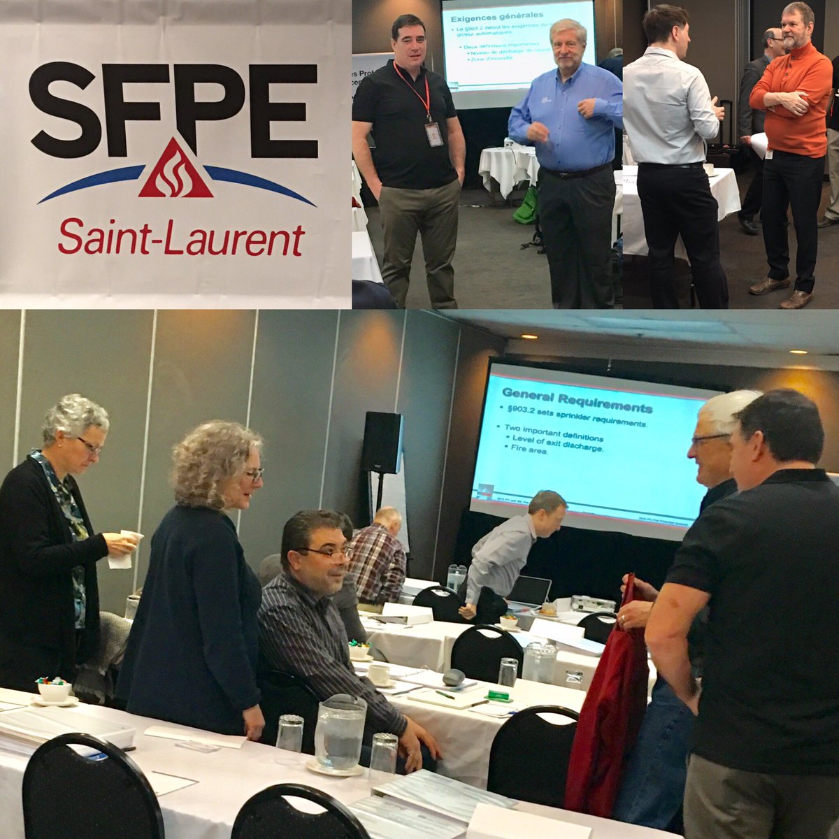Informal discussions as we get ready for day of our annual training seminar. #Networking is a major benefit of local #SFPE meetings. #FireProtection #FPE #StayCurrent <a href="/SFPE/">Renate Distelrath</a>