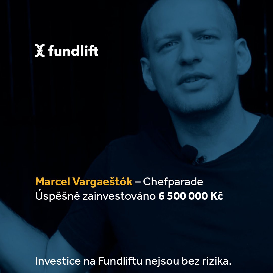 Fundlift.cz (@fundlift_cz) on Twitter photo "Investori z Fundliftu nám pomohli splniť si sen o inovácii a rozvoji firmy a verím, že aj Chefparade pomôže investorom splniť si sen o kvalitnej investícii a pomoci užitočnému projektu."
Marcel Vargaeštók - <a href="/chefparadecz/">Chefparade</a>
*Investice na Fundlift.cz nejsou bez rizika. "Investori z Fundliftu nám pomohli splniť si sen o inovácii a rozvoji firmy a verím, že aj Chefparade pomôže investorom splniť si sen o kvalitnej investícii a pomoci užitočnému projektu."
Marcel Vargaeštók - <a href="/chefparadecz/">Chefparade</a>
*Investice na Fundlift.cz nejsou bez rizika.