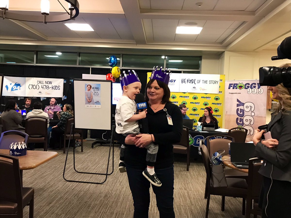NadineAljets's tweet photo. It's the Cares for Kids Radiothon today & Friday benefiting #ChildrensMiracleNetwork at #SanfordChildrens Hospital! Tune into @KVRRTV to hear about the radiothon and hear patient stories on @Y94Official, @froggy999fargo & @790KFGO! #CFK19 https://t.co/uPG4zIIAIt