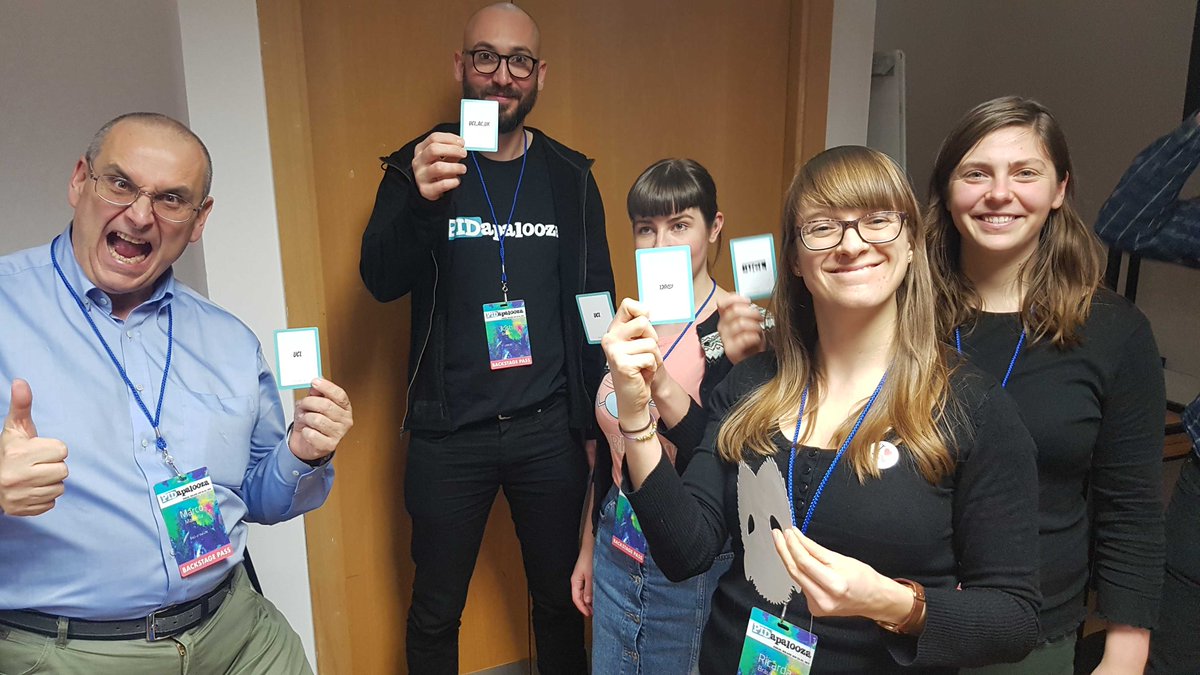 DataCite's tweet photo. Day 2 of #PIDapalooza19 and the ROR affiliation matching game has got people ready to harness the power of #ROR #LetsRORtogether #GetReadyToROR find your org at https://t.co/AivkCQJbYu ! https://t.co/6gjIirVCQi