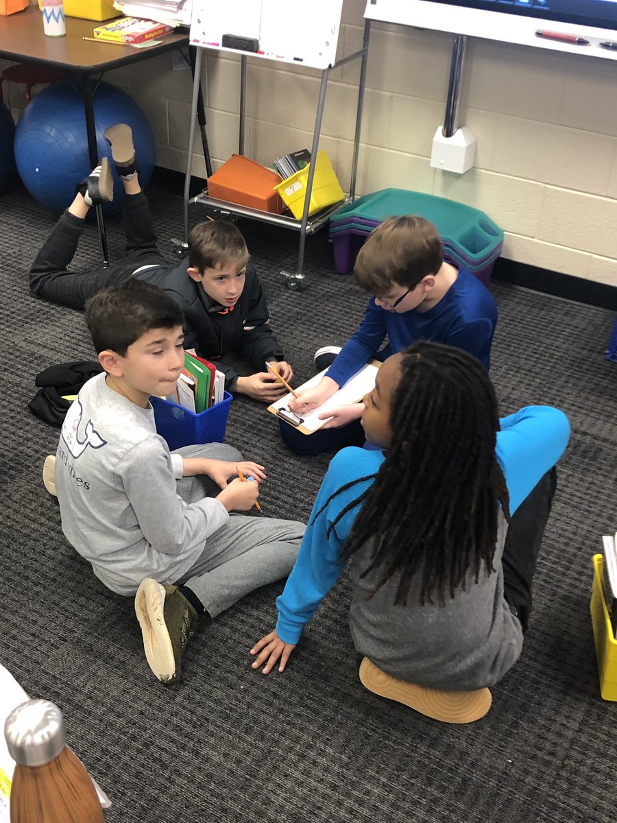 Students are collaborating to create their own #bookclub rules and expectations! My favorite rule: have fun😊 #TeamFMES