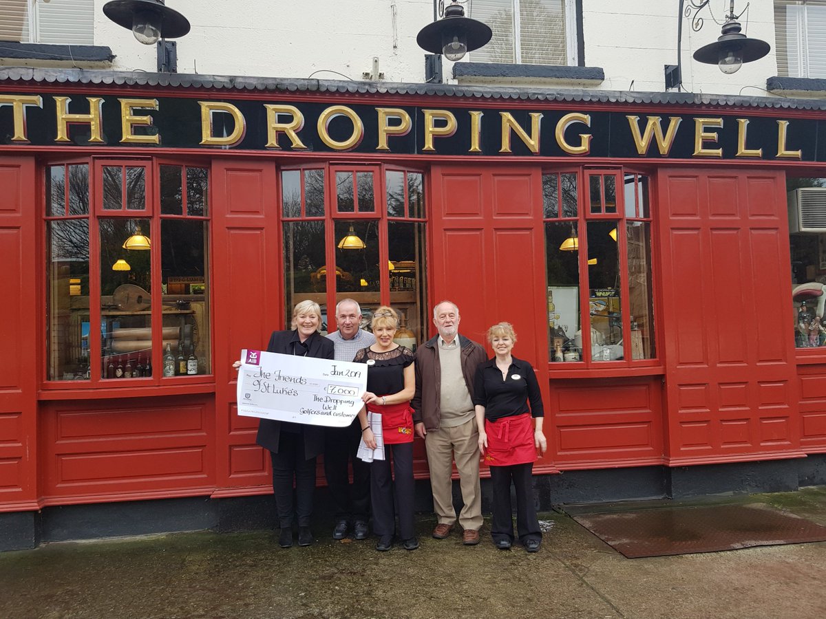 To all our customers &amp; golfers of The <a href="/Dropping_Well/">The Dropping Well</a>, a MASSIVE thank you for all your support in helping to raise an amazing €7,000 in aid of The Friends of St. Luke's hospital. Absolutely blown away again this year by everyone's generosity😍