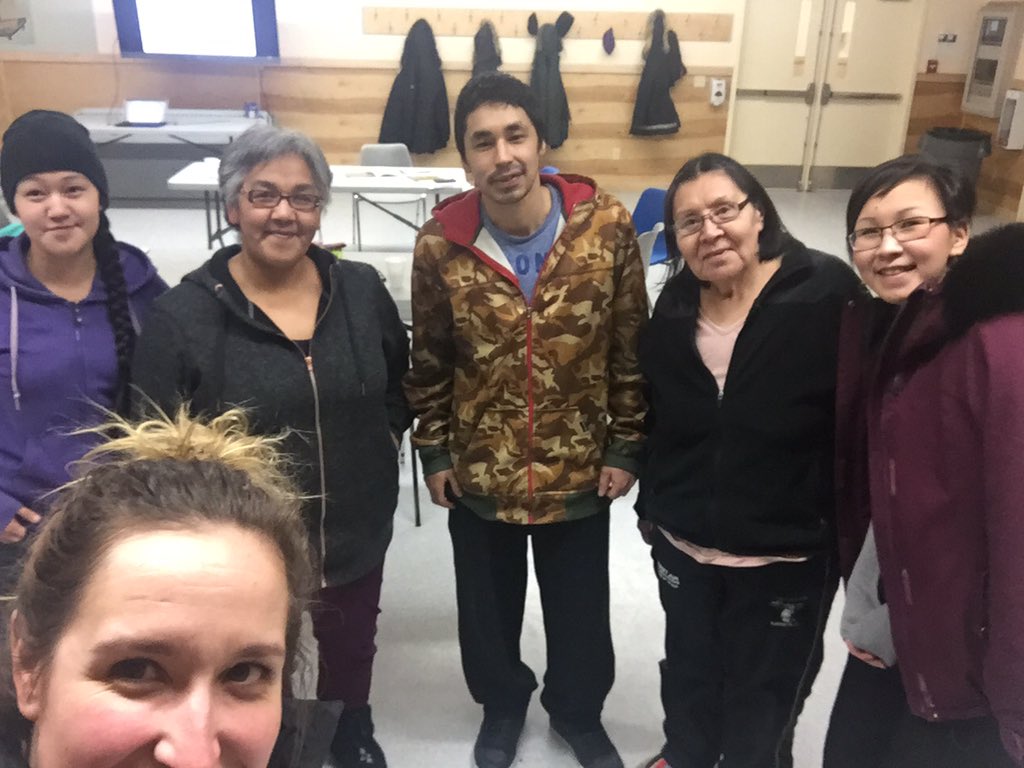 Yesterday was amazing with these fine folks in #Ulukhaktok teaching @HIGHFIVE_Canada PHCD for @nwtrpa