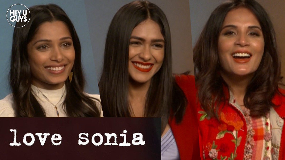 HeyUGuys's tweet photo. Out this week is #LoveSonia and to celebrate the release we spoke to director Tabrez Noorani, as well as stars Freida Pinto, Mrunal Thakur and Richa Chadha. Watch them all here: https://t.co/D8l5OVvxhu https://t.co/rbm04Pufrz