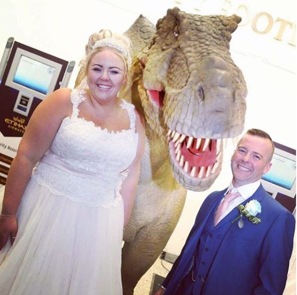 hiredinosaurs's tweet photo. Looking for something different for your wedding? Rex would love to be a part of your special day, he’s even got a black bow tie for special occasions! #TRex #tyrannosaurusrex #dinosaur #wedding #weddingideas #instadino #dinofun #weddingfun #hireadinosaur https://t.co/bocZ6WAb2a