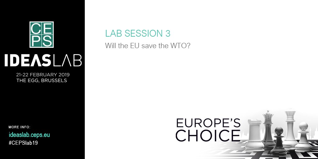 CEPS_thinktank's tweet photo. Will the EU save the @WTO? TBD in #CEPSlab 19 by:
@RobSchuCentre Bernard Hoekman
@JAHillmanGULaw @GuillaumeVdLoo
https://t.co/u0NikLnpgE #Eutrade https://t.co/ZG4u7iSIg8