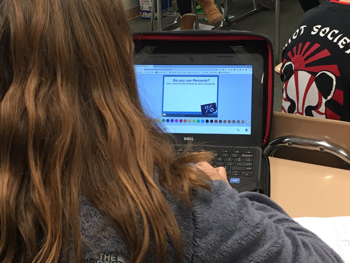 LSchemelWWS's tweet photo. Mrs. Brown making connections with percents, using PearDeck for review and checking for understanding. @wwsweb @WMSshamrocks https://t.co/DaUhC7MdRF