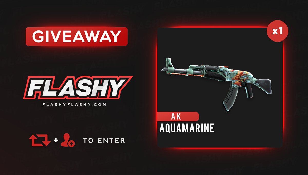 flashyflashycom's tweet photo. 🔥 24H GIVEAWAY !!! 🏆 AK-47 | Aquamarine Revenge !

To win:
🔻 Visit to support us: https://t.co/EmdZFb7zLx
🔻 Visit for more raffles: https://t.co/B9734CUg7G
🔻 Retweet
🔻 Follow us
🔻 Turn on twitter notifications

#flashyflashy #giveaway #csgoskins #CSGOGiveaway https://t.co/AQxvC3HHNh