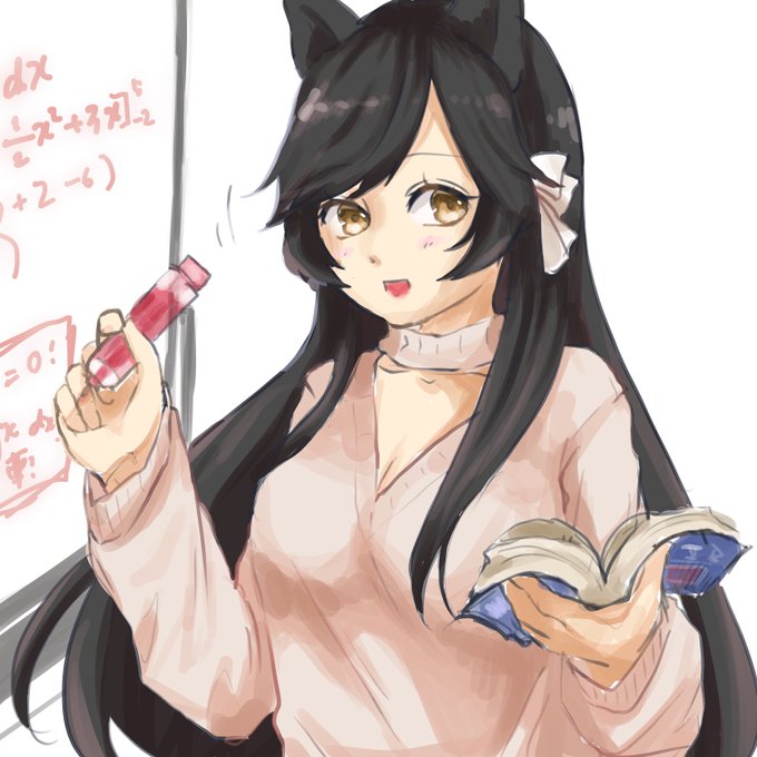 この前見たニットが可愛かったので愛宕先生に着てもらいました
#アズールレーン 