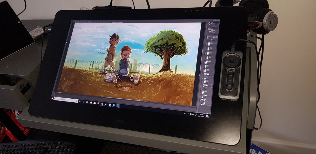 JuniorThomasUK's tweet photo. Decided to completely overhaul my workstation for the projects ahead in 2019 &amp; I must say working on the @wacom Cintiq pro 24 has been a dream! best investment I've made!😍😍 https://t.co/IFsoinSskf