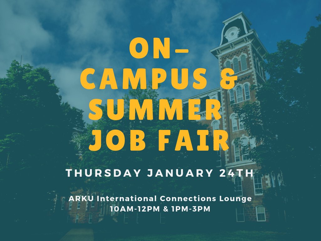 U of A CDC on Twitter check out the oncampus and summer job