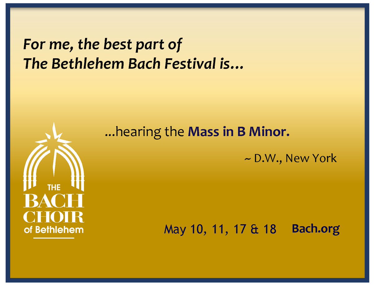 Achingly, beautifully, exquisitely complex. With a message for all.
Come and immerse yourself. bach.org  @bethlehembach  #BethlehemBachFestival #JSBach  #MassinBMinor  #classicalmusic