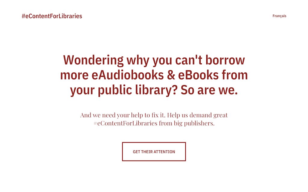 Milton_Library's tweet image. Libraries are crucial to a vibrant publishing industry. We introduce Canadians to new titles and have significant purchasing power. But that only matters if we can buy the content our users want. #eContentforLibraries econtentforlibraries.org