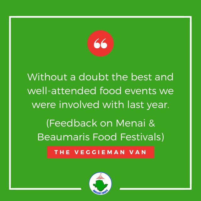 beaufoodfest's tweet photo. Great feedback from @theveggiemanvan #Angleseyevents #anglesey #Foodfestival @visitwales https://t.co/1FZQs5mEqP