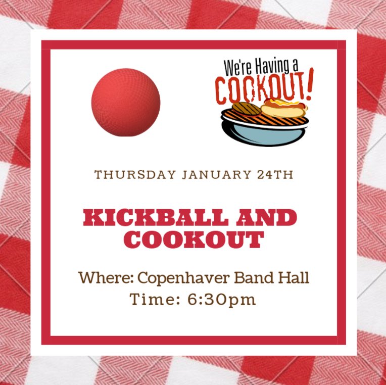 Today’s the day! Come hang out with the sisters tonight at the band hall!!