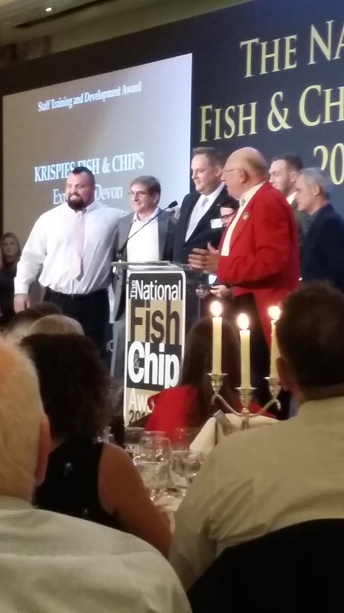 FriarsPride's tweet photo. Congratulations to the training and development award winner – @KrispiesExmouth!

#fishandchipawards #FishNChipAwards https://t.co/sQelxRCM5q