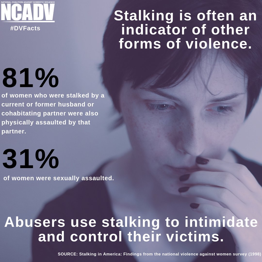 sj_action's tweet photo. Quick Guide to Stalking: 16 Important Statistics, and What You Can Do About It https://t.co/MCWOtMoxAc #DVFacts #NSAM https://t.co/cUYIdeq8Xv