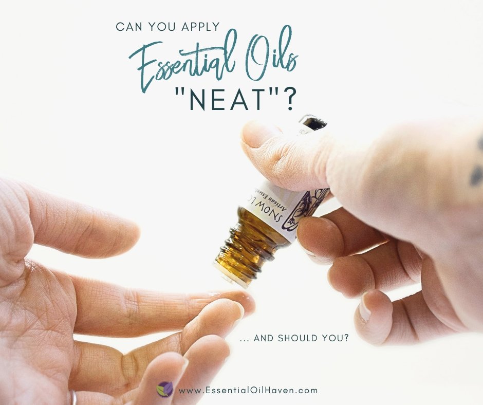 essentialoilhav's tweet photo. Have you ever put essential oils directly on your skin without dilution? That's called applying EOs "neat". Here's a complete guide and info on whether or not it's safe: https://t.co/HanUNobAxd. #essentialoils #aromatherapy #essentialoilsforbeginners #eotips https://t.co/ng3GXDFQKZ