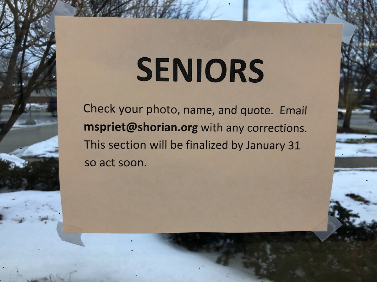 Lake Shore High School On Twitter Lsclassof2019 You Have One Week Remaining To Check Your Photo Name And Quote For Lakeshoreyrbk Senioritis Isn T Real So What Are You Waiting For Shorianpride Priorities