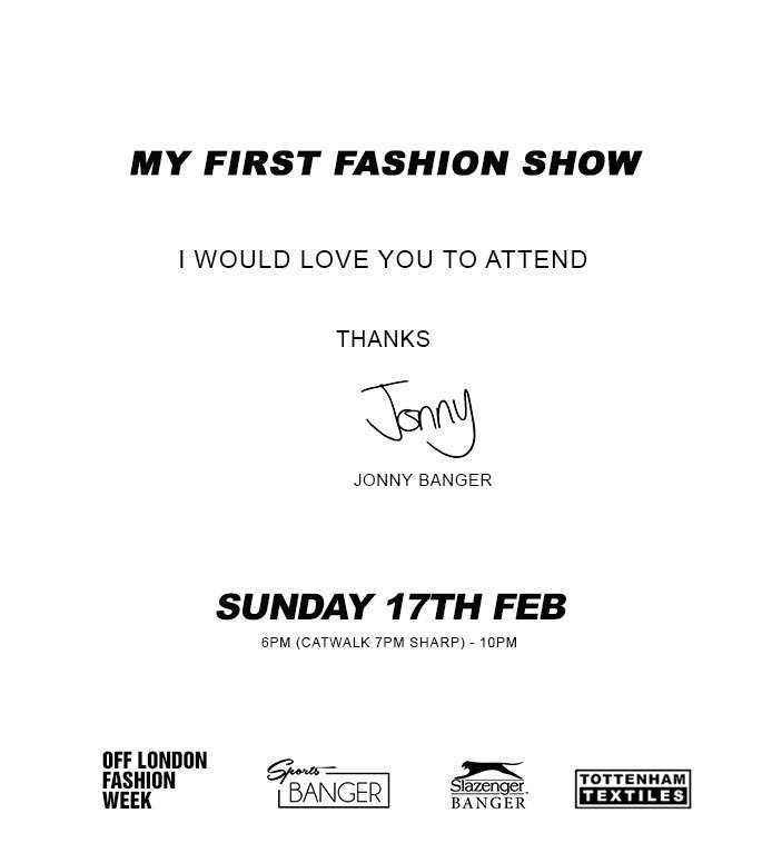 BangerJonny's tweet image. my first fashion show is going to be mental. No idea what I’m doing like most people in fashion