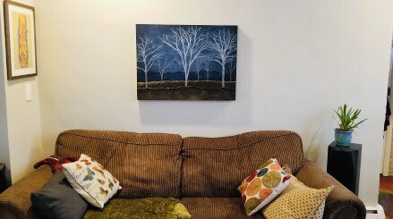 My happy customer is letting me share a pic of “Seven Miles” in its new home. I love getting to see where my art goes to live. Thank you JL! 💗 #artinhomes