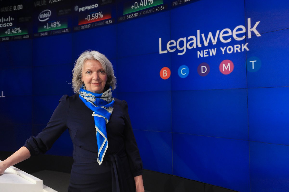 NasdaqExchange's tweet photo. ☼ Great morning today! Special thanks to @ALMMedia for ringing the Nasdaq Opening Bell in honor of #legalweek19! @LegalweekShow #RewriteTomorrow https://t.co/tgK6rEYz3j