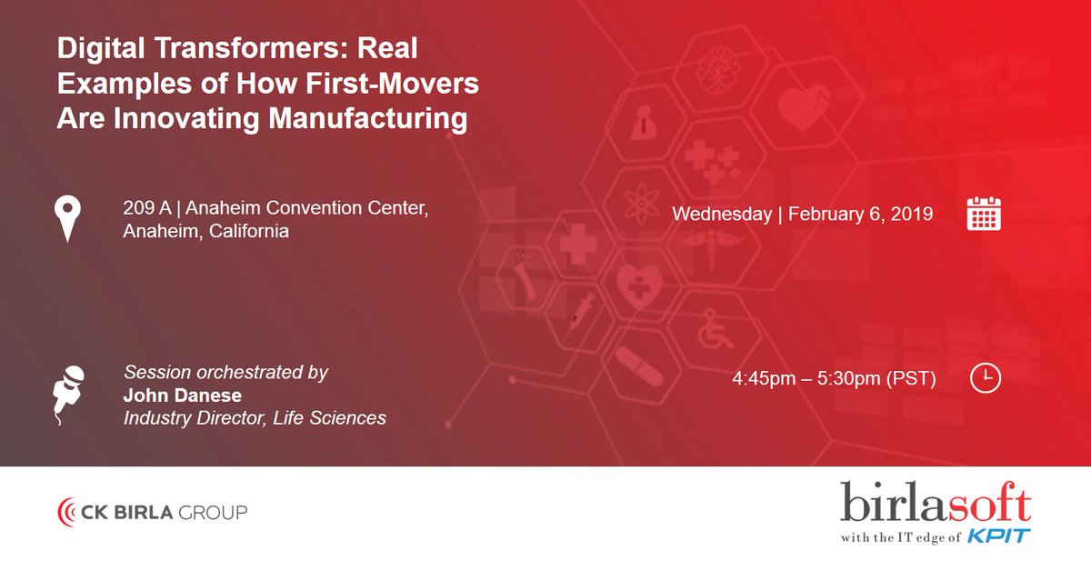 birlasoft's tweet photo. In #Under2weeks | @jodanese speaks at the #mdmwest conference in California. #RegisterNow π as he shares his perspective around #DigitalTransformation with real-life examples of modern #technologies implemented.
π https://t.co/a5dU0iFKsx
#MDM19 #Anaheim https://t.co/FgEQ0AI0FS