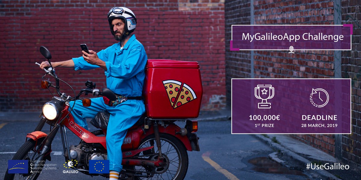 EU4Space's tweet photo. #MyGalileoApp challenge accepted 🧐? 
Hurry up, bring your team together, register your #UseGalileo app idea and get a chance to compete for a 1⃣0⃣0⃣,0⃣0⃣0⃣ EUR prize!  
Everything you need to know: https://t.co/GaUquZLqOb

#FutureTech #MadeInEU #EUfunded #AR #hackathon #appdev https://t.co/HV9CjJPBli