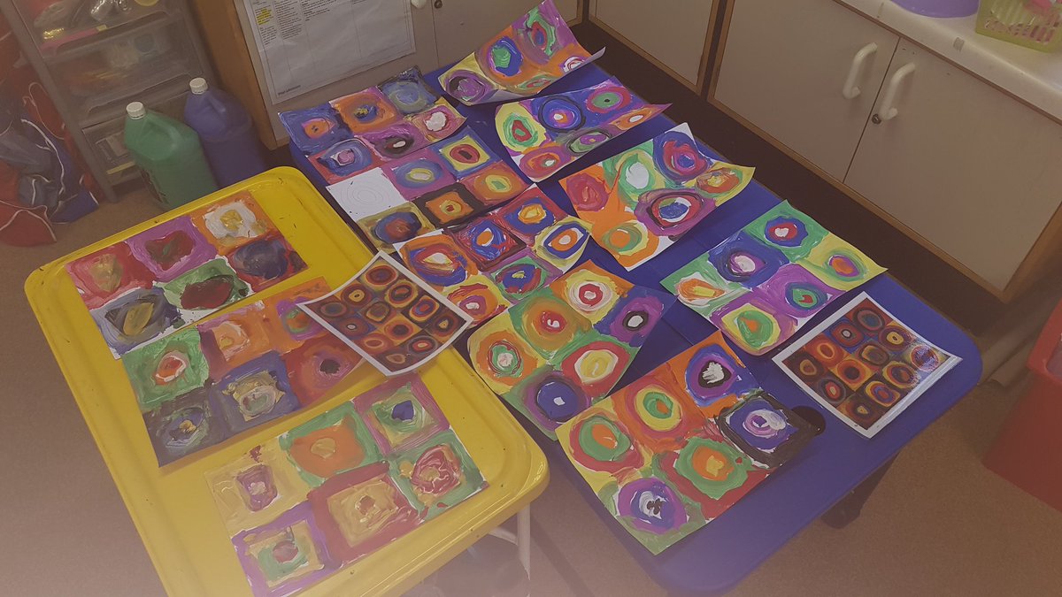 Hendrefoilan's tweet photo. Creative work inspired by Kandinsky, shape and music. We really enjoyed creating these. #hdfpRec https://t.co/JAQCebN3Ty