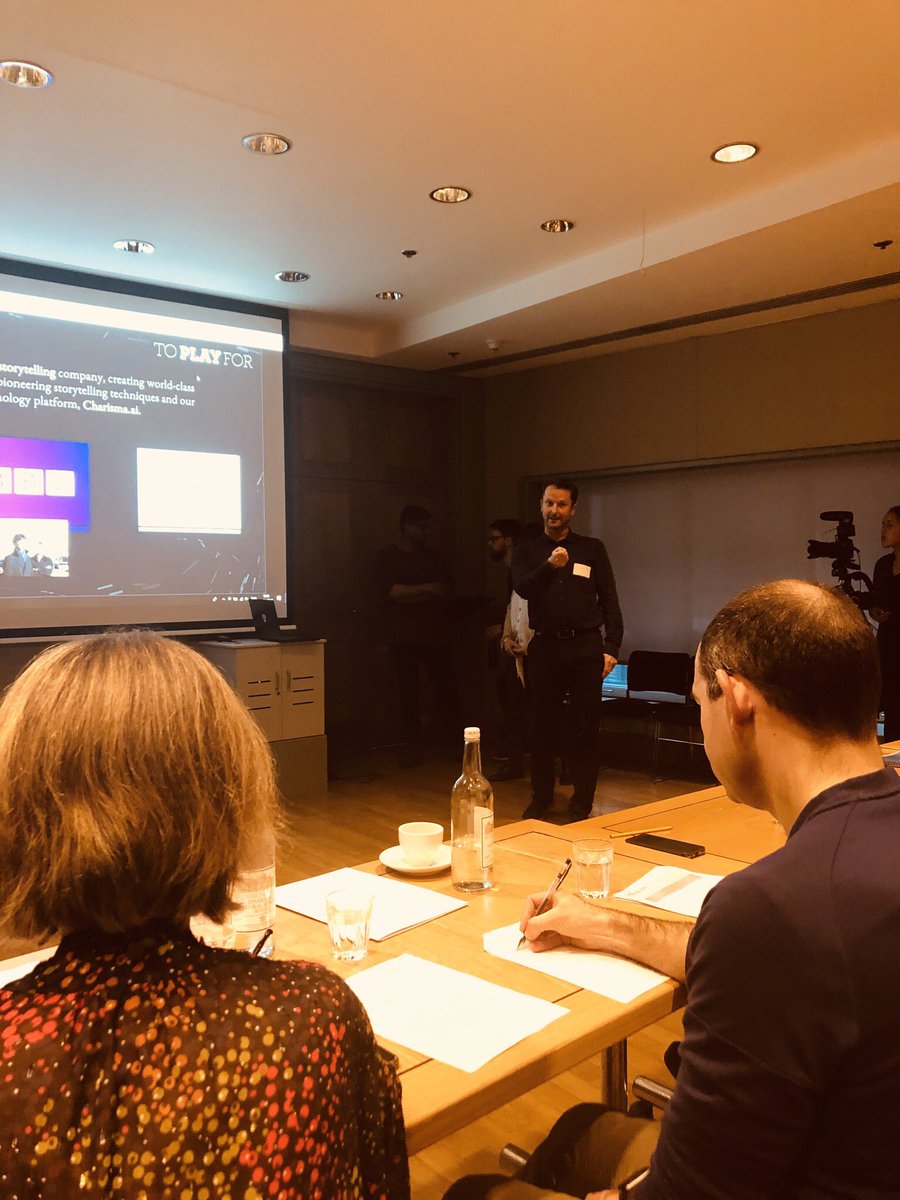 StoryFutures_RH's tweet photo. ...penultimate company presenting is To Play For @AiCharisma #NGStoryLab @ahrcpress @UKRI_News #creativeclusters https://t.co/U3GSG4JiRC