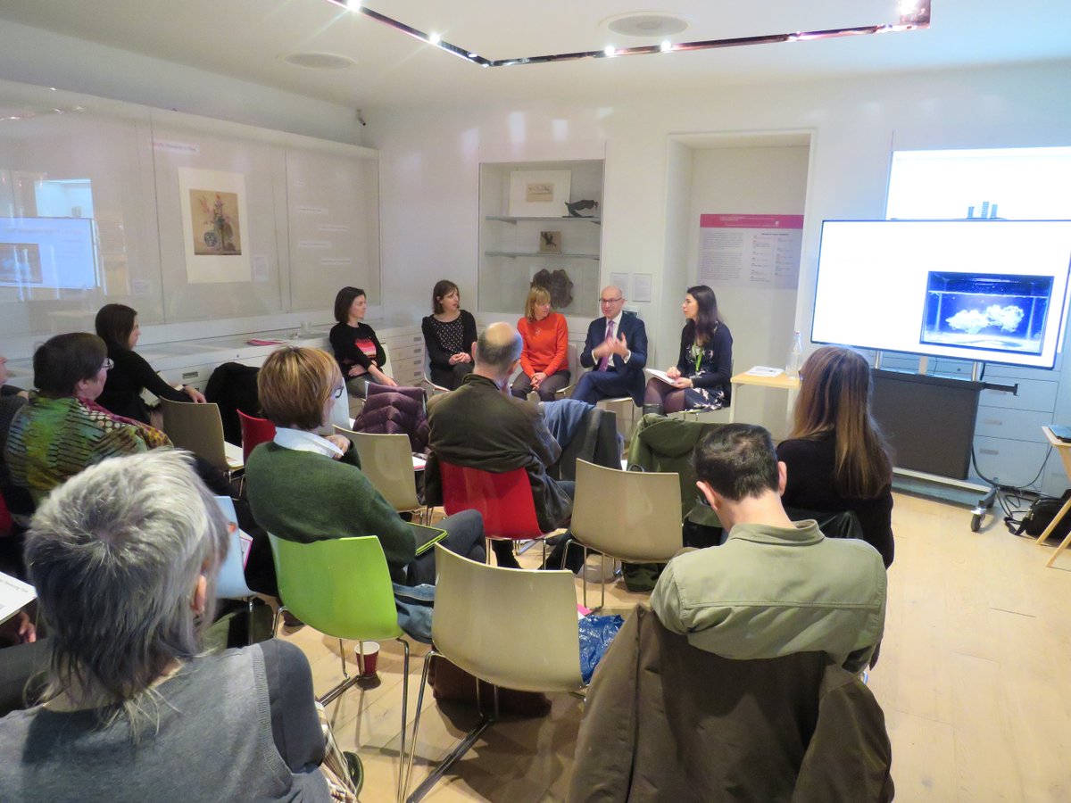 We had a great afternoon at our symposium thinking about #sustainability &amp; #art.
Here's curator Dr Katie Herrington leading a round table with <a href="/CostasVelis/">Costas Velis</a> <a href="/dawn_woolley/">Dr Dawn Woolley</a> Sharon Hooper and Caroline McCarthy.

Missed it? The exhibition #StillLifeSABG is free &amp; open to all.