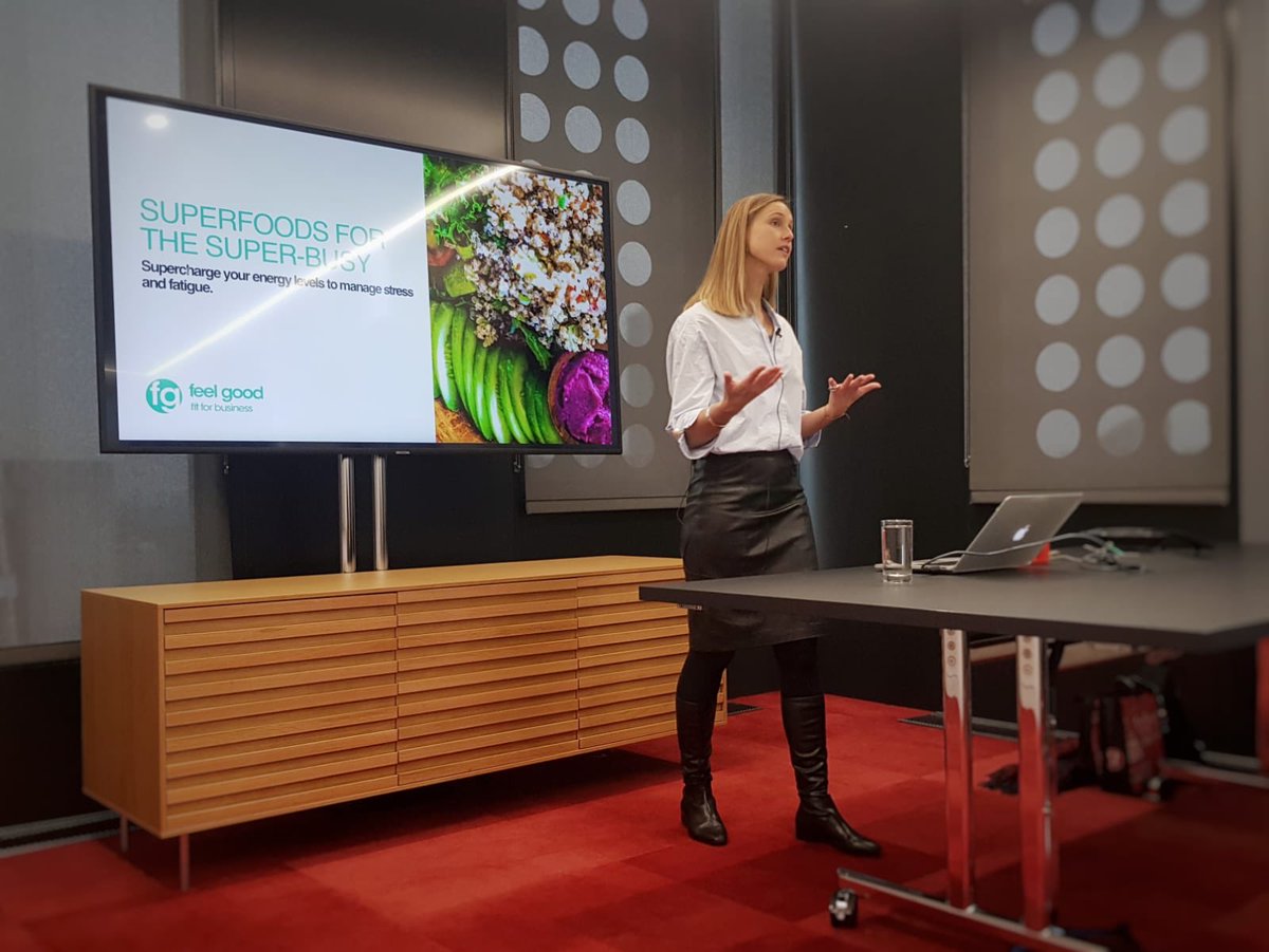 A great session @Spark44UK with our nutritionist <a href="/HayleyPedrick/">Hayley Pedrick</a> packed full of easy tips to supercharge your diet #nutrition #corporatewellbeing #workshops #employeeengagement