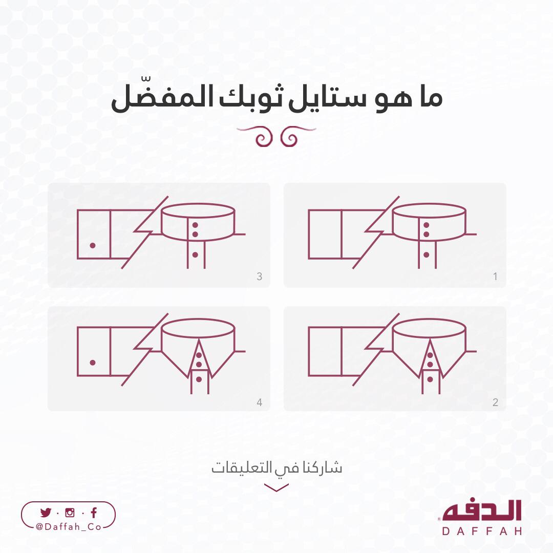 daffah_co's tweet photo. ما هو ستايل ثوبك المفضّل ؟

#الدفه⁩
⁦#daffah https://t.co/tAgCRy9295