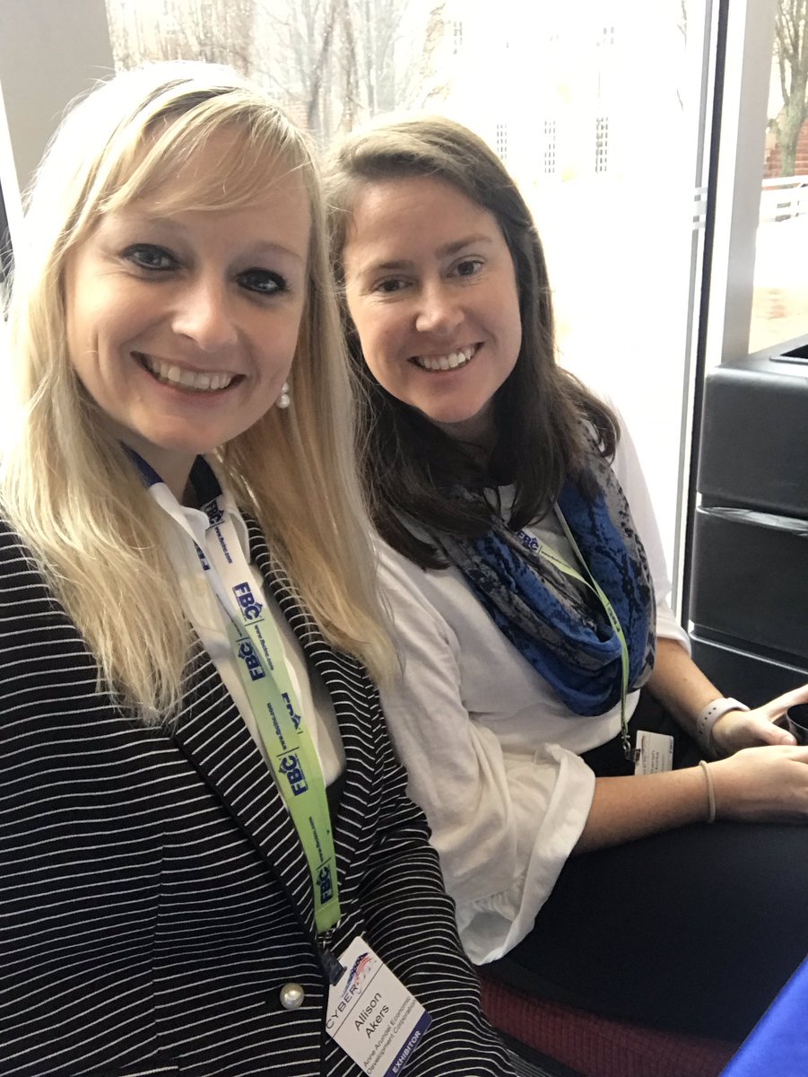 A few of your friendly #AnneArundel AAEDC faces at #CyberUSA today. Sarah Horta, cyber guru/business development and Allison Akers, marketing and outreach manager. Hear Sarah speak on an upcoming panel or check back here for panel summary updates!