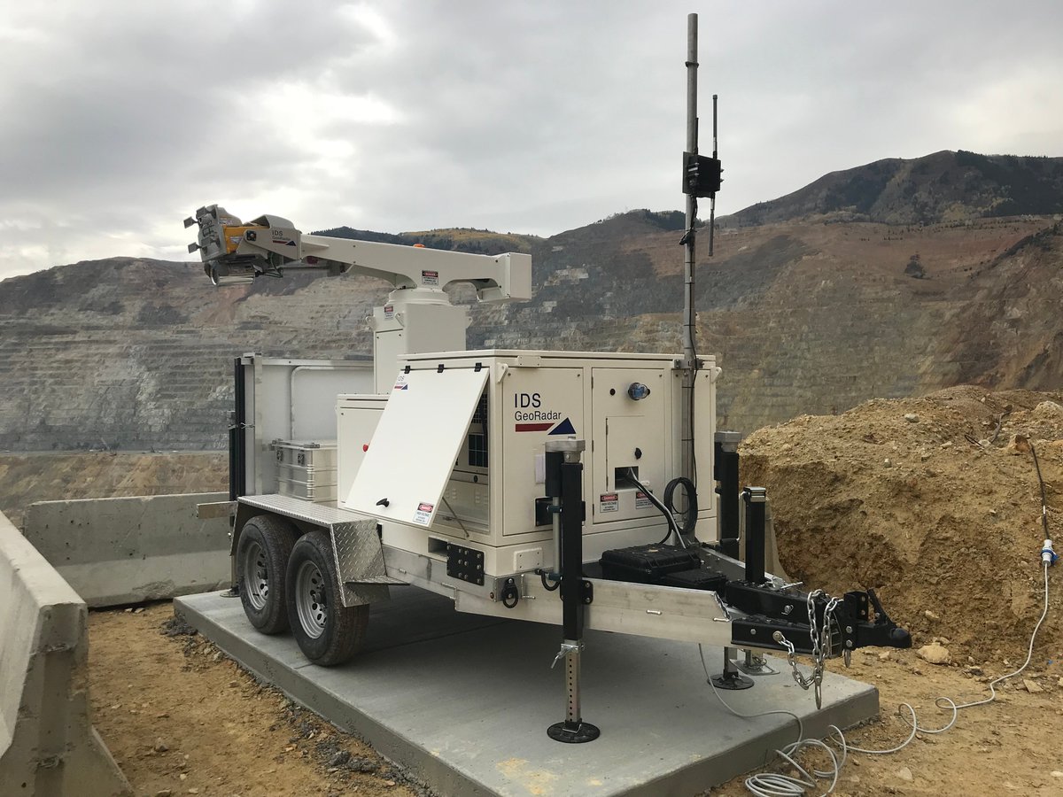 IDS_GeoRadar's tweet image. IBIS Arc SAR: full 360 coverage at high speed, long range and minimal moving parts! #IDSGeoRadar #slopemonitoring #minesafety #safetyinmines #slopestability