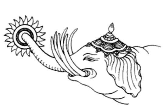 The elephant's trunk refers to a flexibility in the mathematical models of India for tracking the calendar. This is why the Ashṭa-dikpālas (guardian deities of the 8 cardinal directions) each sit on top of an elephant. The most important of which is Airavata, the mount of Indra.