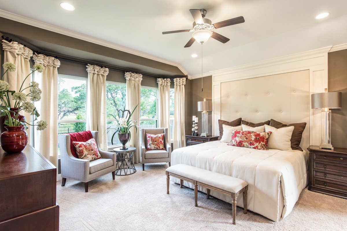 Your luxury #suite awaits… bit.ly/2LNKwMa @AustinTM_Homes. #BedroomSuite #OwnersSuite #bedroomdesign #realestate #DrippingSpringsTX