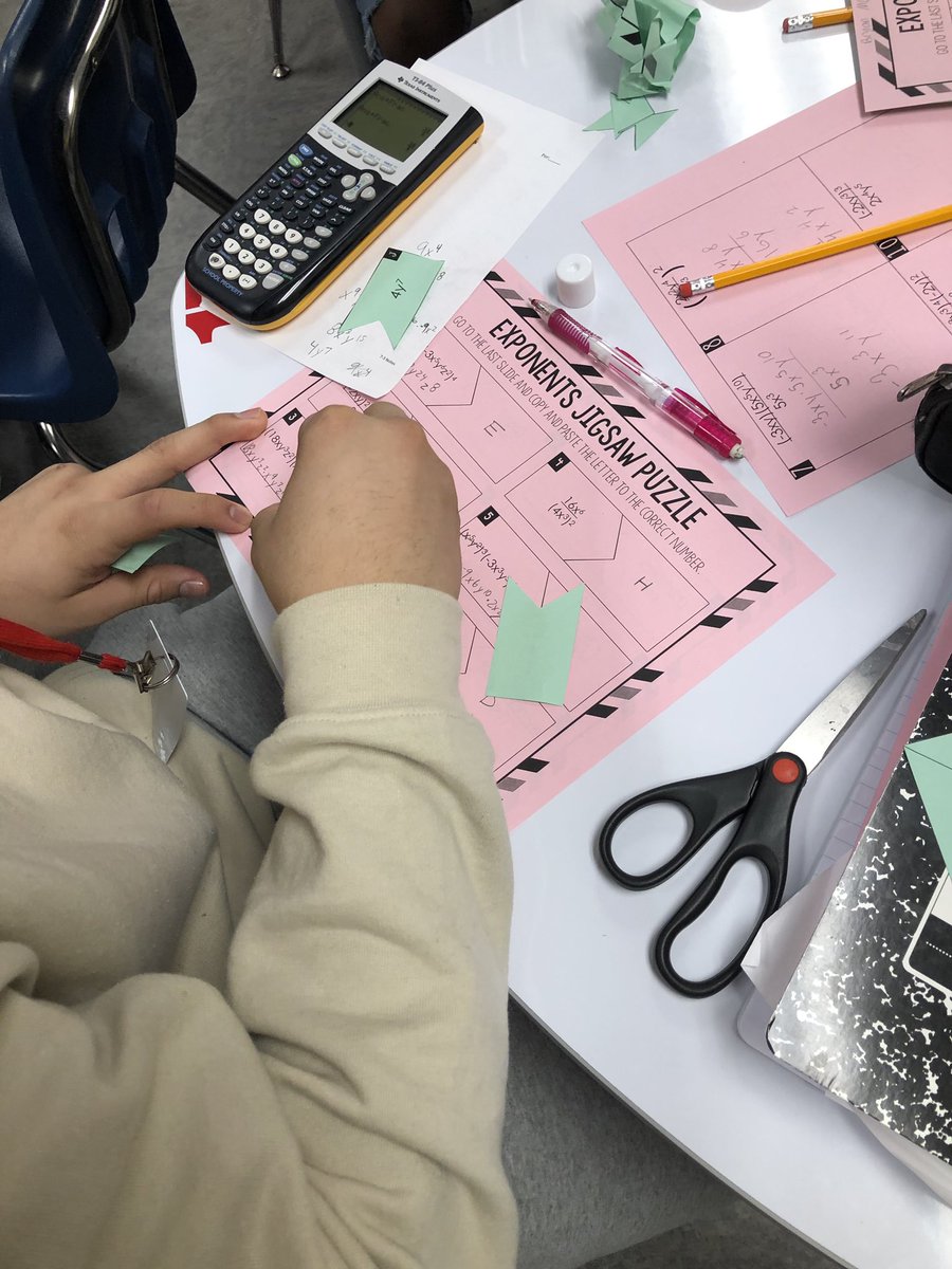 MrsNewellsMath's tweet image. It’s an Exponent Jigsaw Puzzle kind of day #MTBoS #iteachmath #alg1chat
