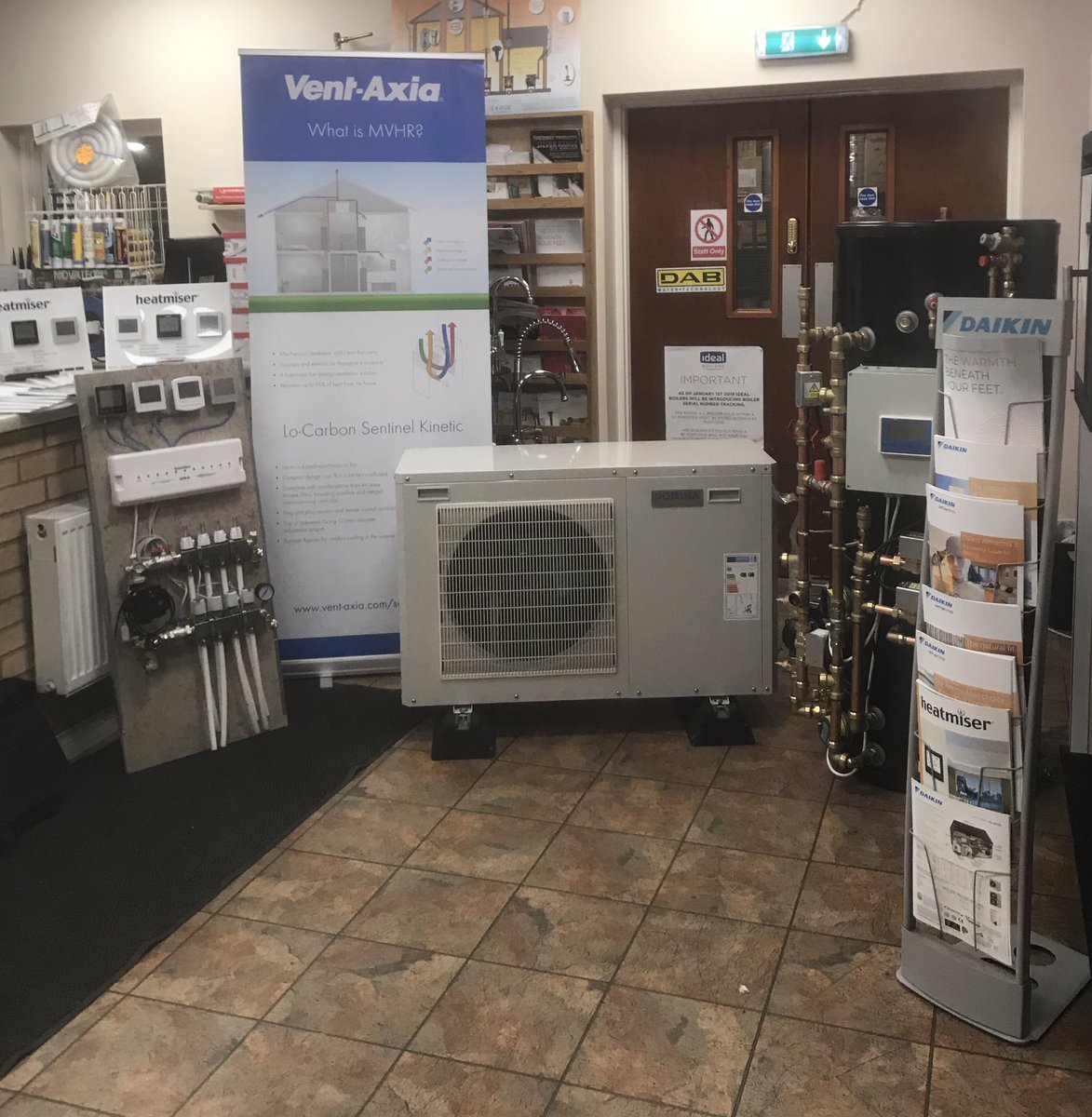 All set for the Trade Awareness Event  #MVHR #underfloorheating #heatpumps