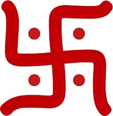 The Swastika is a compact depiction of the most important landmarks in the journey of the sun: the two equinoxes (right:spring & left:autumn) and the two solstices (south:summer & north:winter). In Indian depictions, the Swastika is usually tilted like an elephant's trunk. 