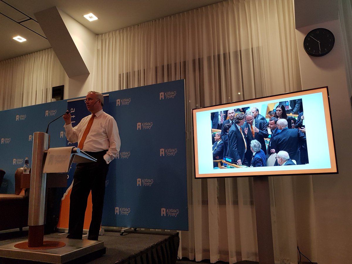 GLJJacobs's tweet photo. The start of it all. @KvanOosterom explains how we ended up with an equal vote in the 5th round between @NLatUN & @ItalyUN_NY - eventually leading to a split membership being discussed between @markrutte & @matteorenzi #KNLinSC2018 #AtlCom https://t.co/bUnZ6LVkrc