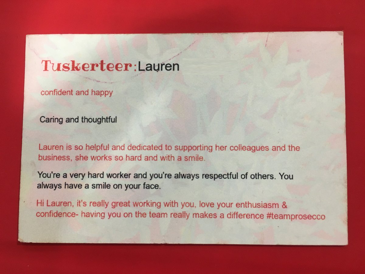 Tuskerdirect's tweet photo. It's #NationalComplimentDay and we wanted to make sure every person at Tusker knows they are NOTICED, they are VALUED and they are APPRECIATED.  So we dished out compliment cards to everyone with kind words about them from our colleagues. 
#tuskerteer #makingemployeeshappy https://t.co/o49wl48VmU