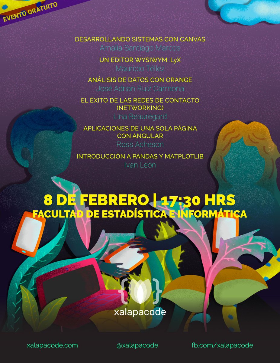 Hemos actualizado el cartel de Febrero por una platica que se modifico.